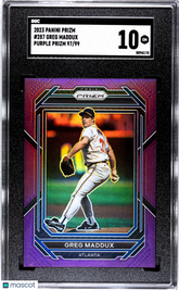 2023 Panini Prizm Greg Maddux #287 Purple SGC 10
